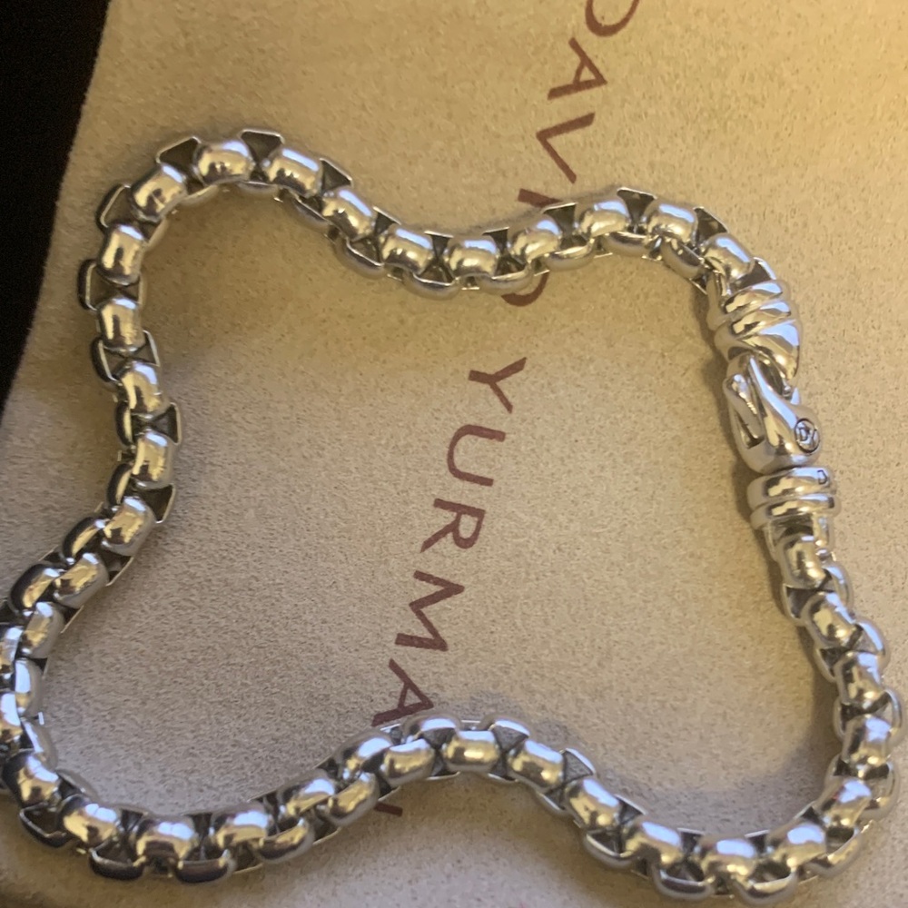 David Yurman Polished Silver On Box Bracelet